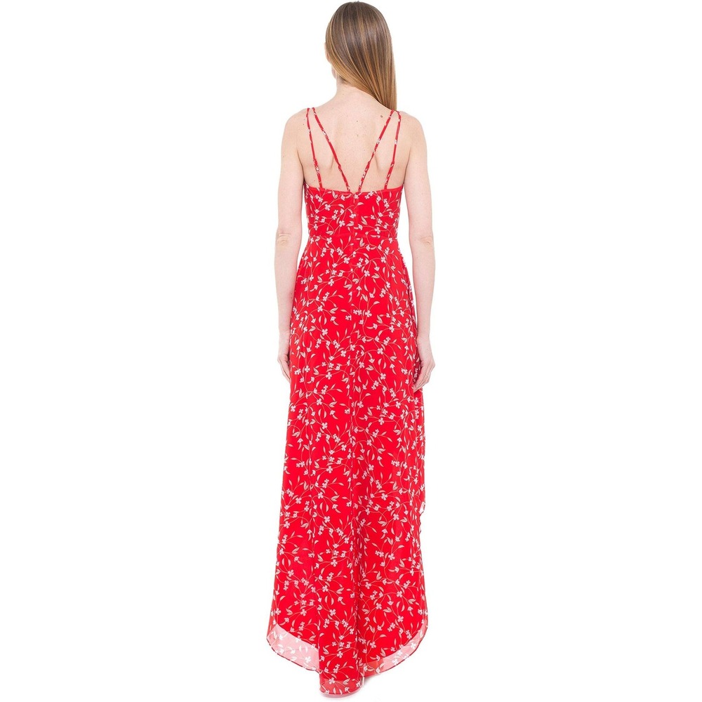 Alexia Admor Bailey Sweetheart Sleeveless Floral High-Low Maxi Dress Red Size 10 - Picture 2 of 12